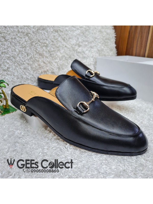 Black Gucci Horsebit Half Shoe, shoes in lagos nigeria